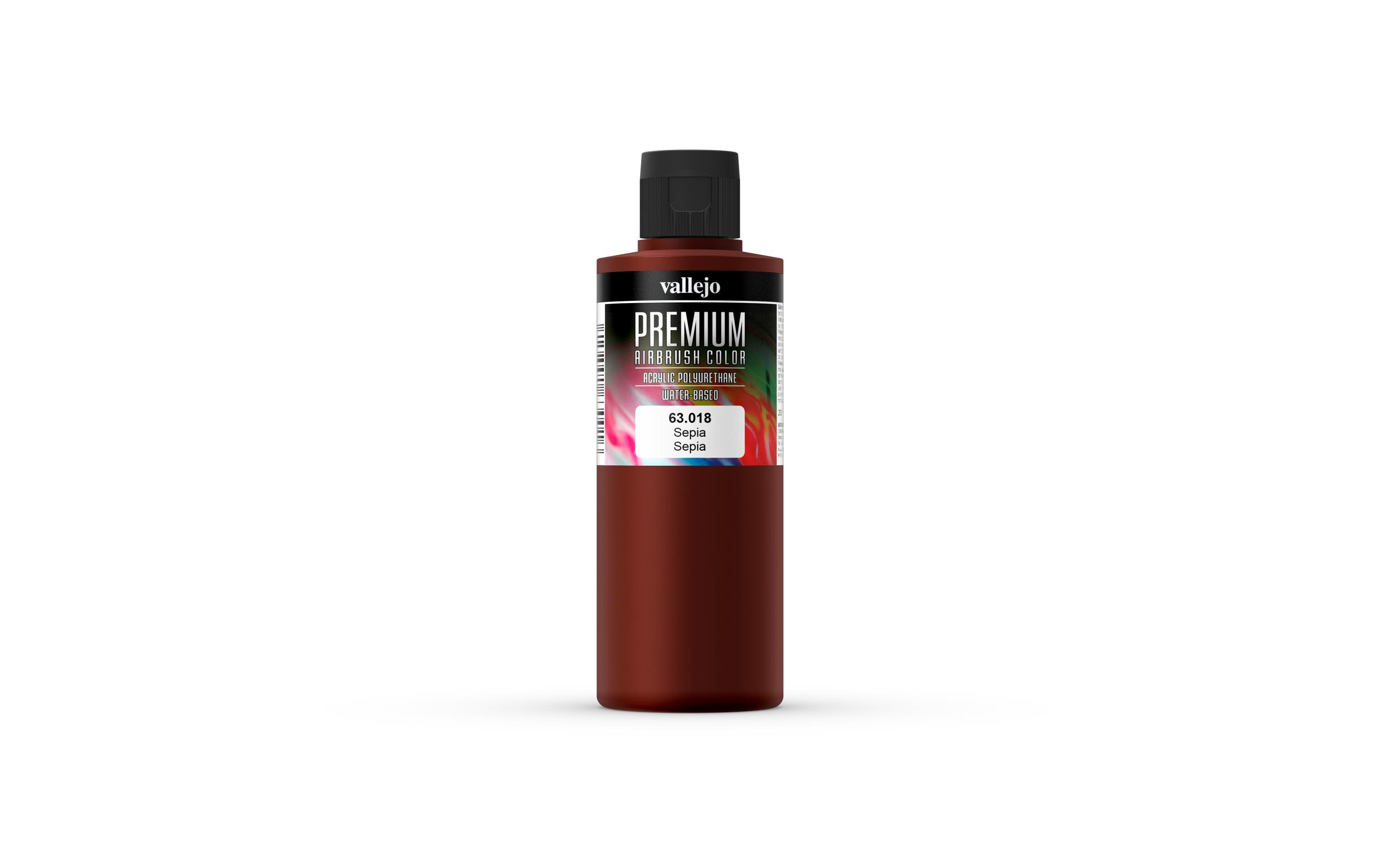 Airbrushfarbe Premium, Sepia, 200 mlPremium Airbrush Farbe zum Lackieren von Lexan, Polycarbonat, Glasfaser, Metall und Polyethylene