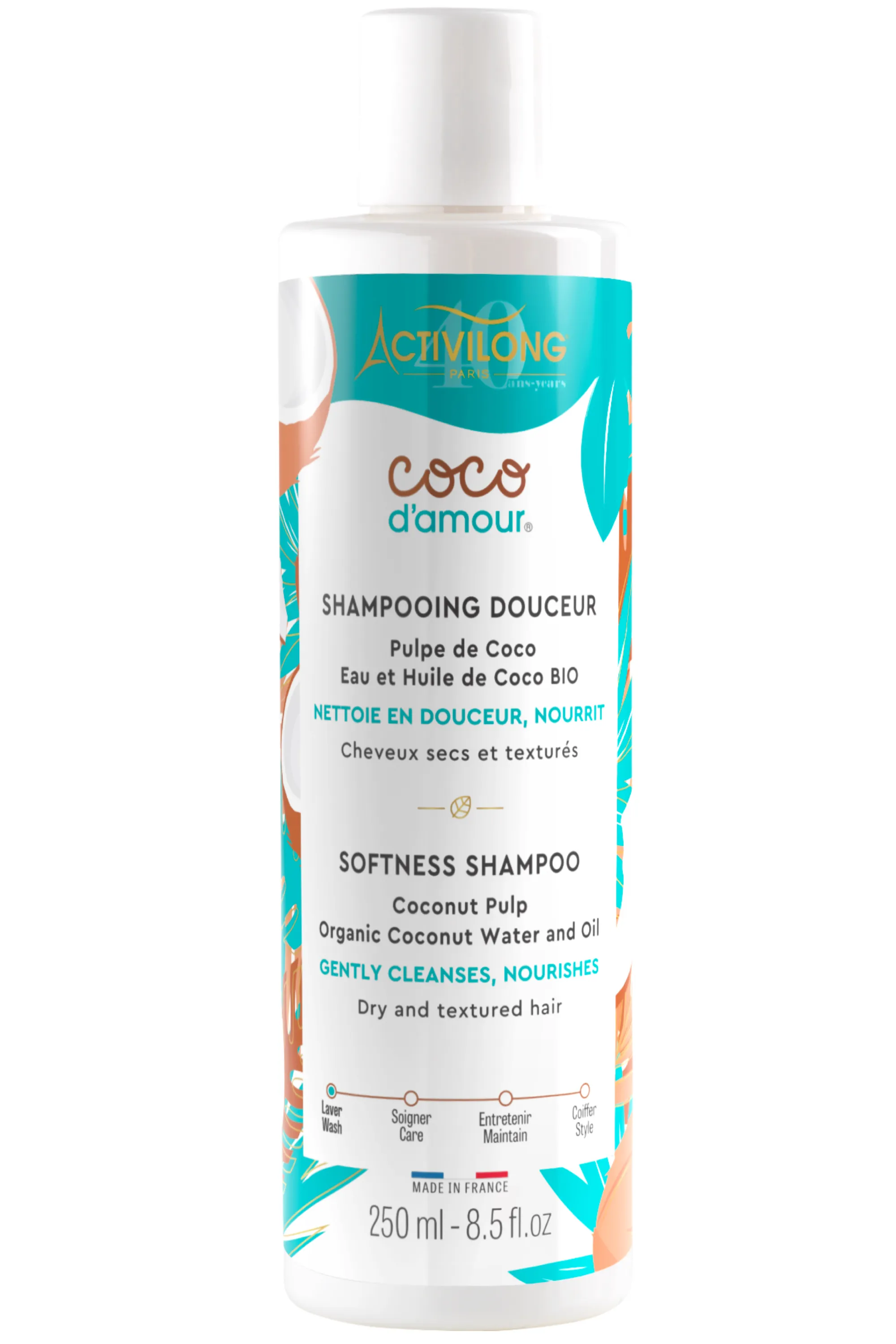 Activilong Shampoing douceur pour cheveux secs & texturés Coco D’Amour-250 ml