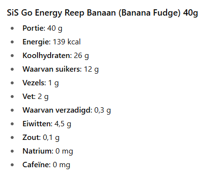 GO Energy Bar Bake Banana Fudge 40g