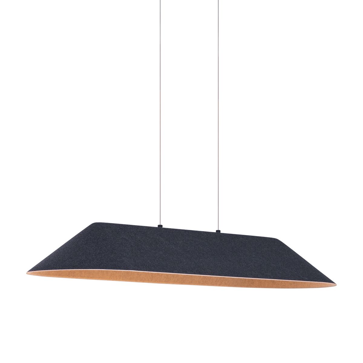 Moderne hanglamp zwart met grijze binnenkant incl. LED 3-staps dimbaar - Dani