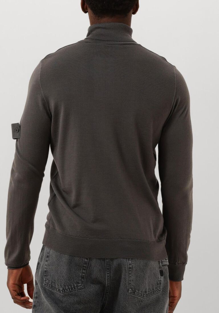 donkergrijze stone island trui t neck