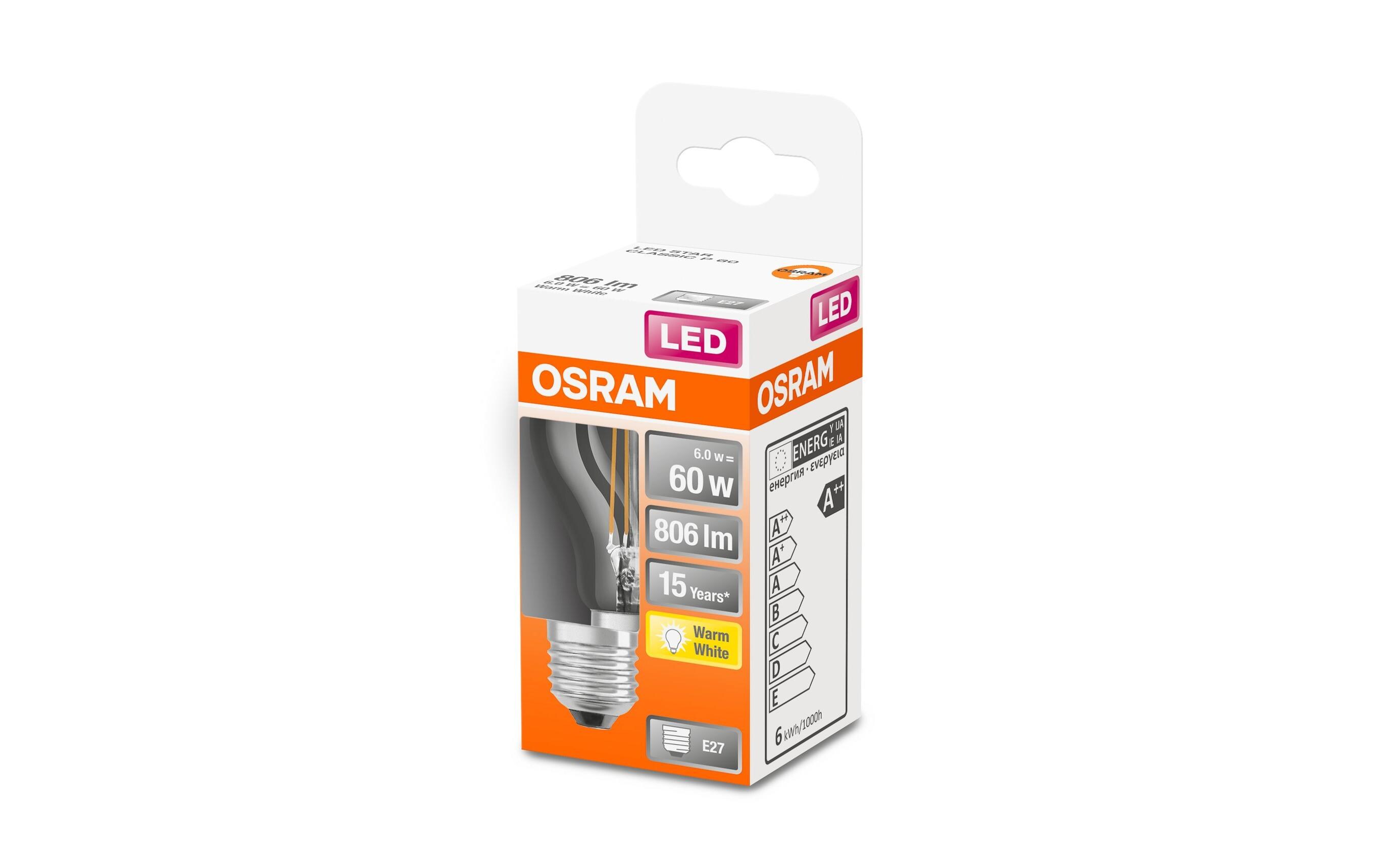 Lampe Star Filament, 6W, E27 WarmweissLED-Lampe