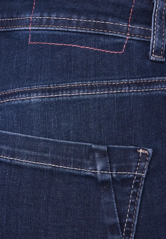 Slim Fit Jeans - mid blue used wash