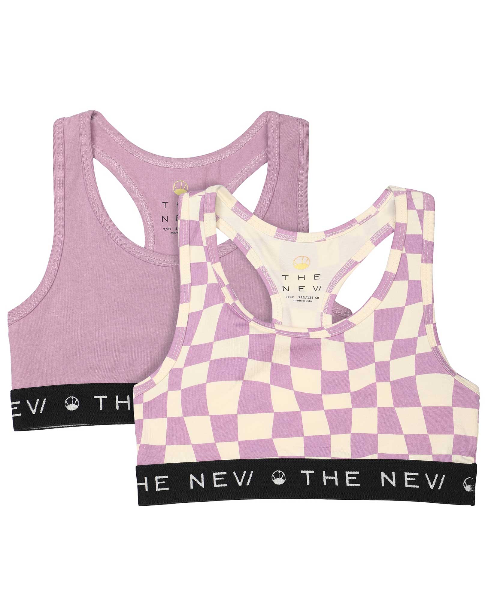 Bustier CHECK 2er-Pack in lavender herb