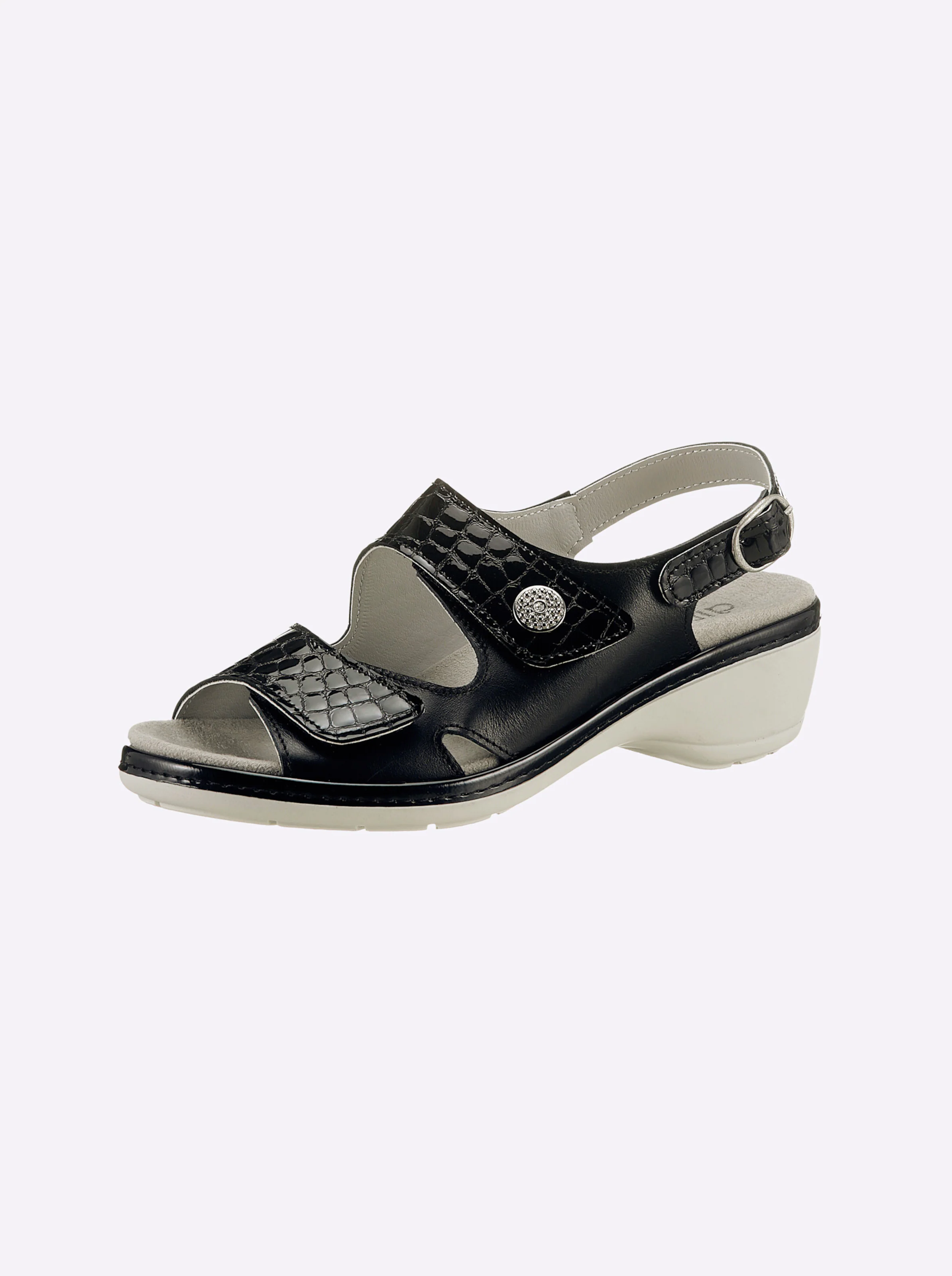 airsoft comfort+ Sandalette in schwarz