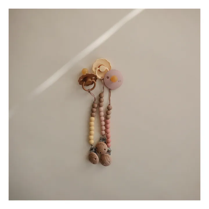 Mushie Attache-tétine Eva | Blush