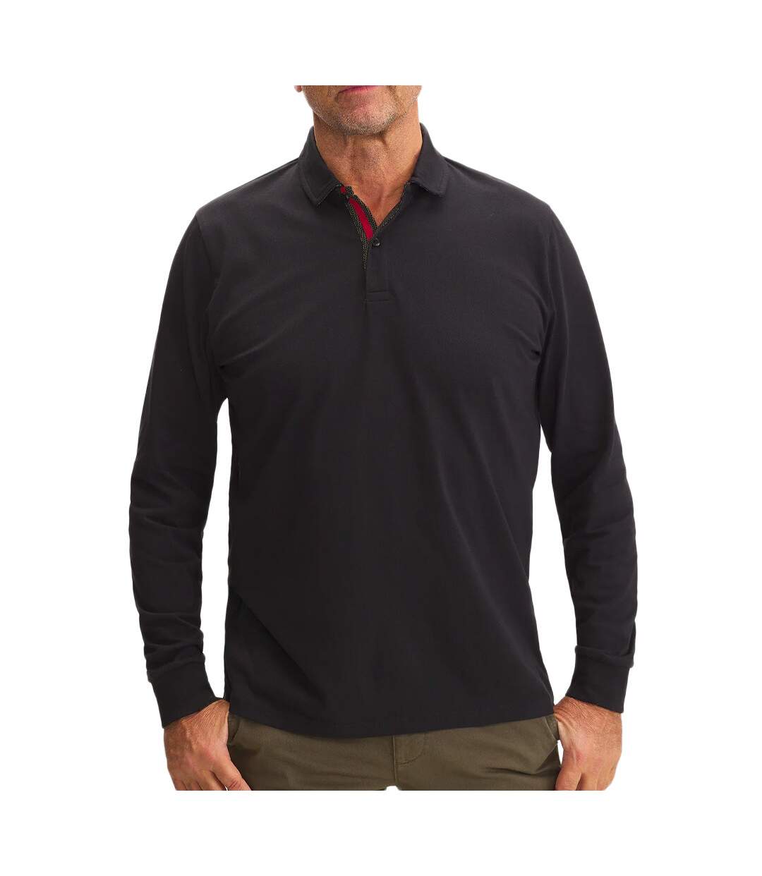 Polo Noir Homme TBS Solespol