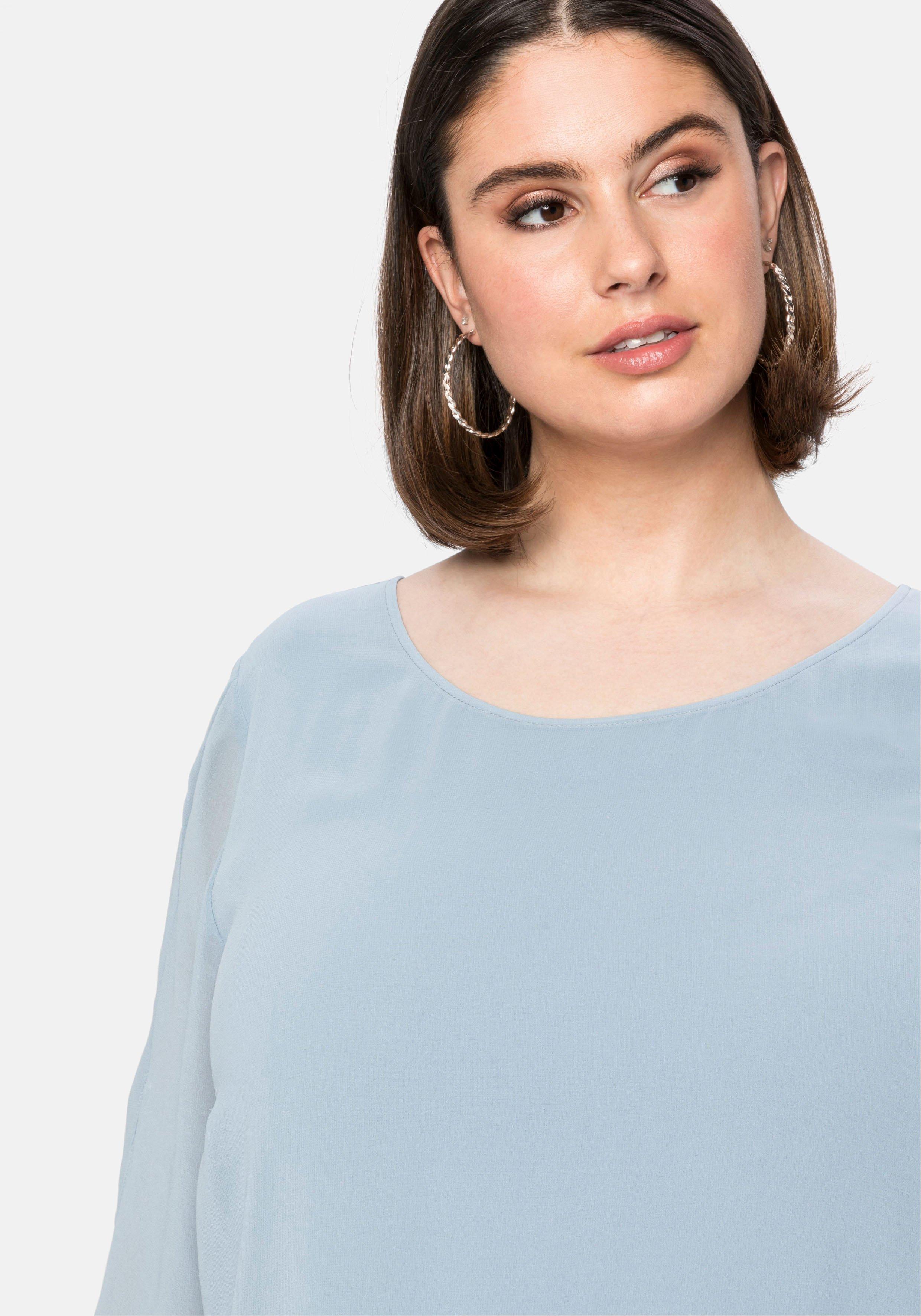 Tunika im Layerlook mit Chiffon