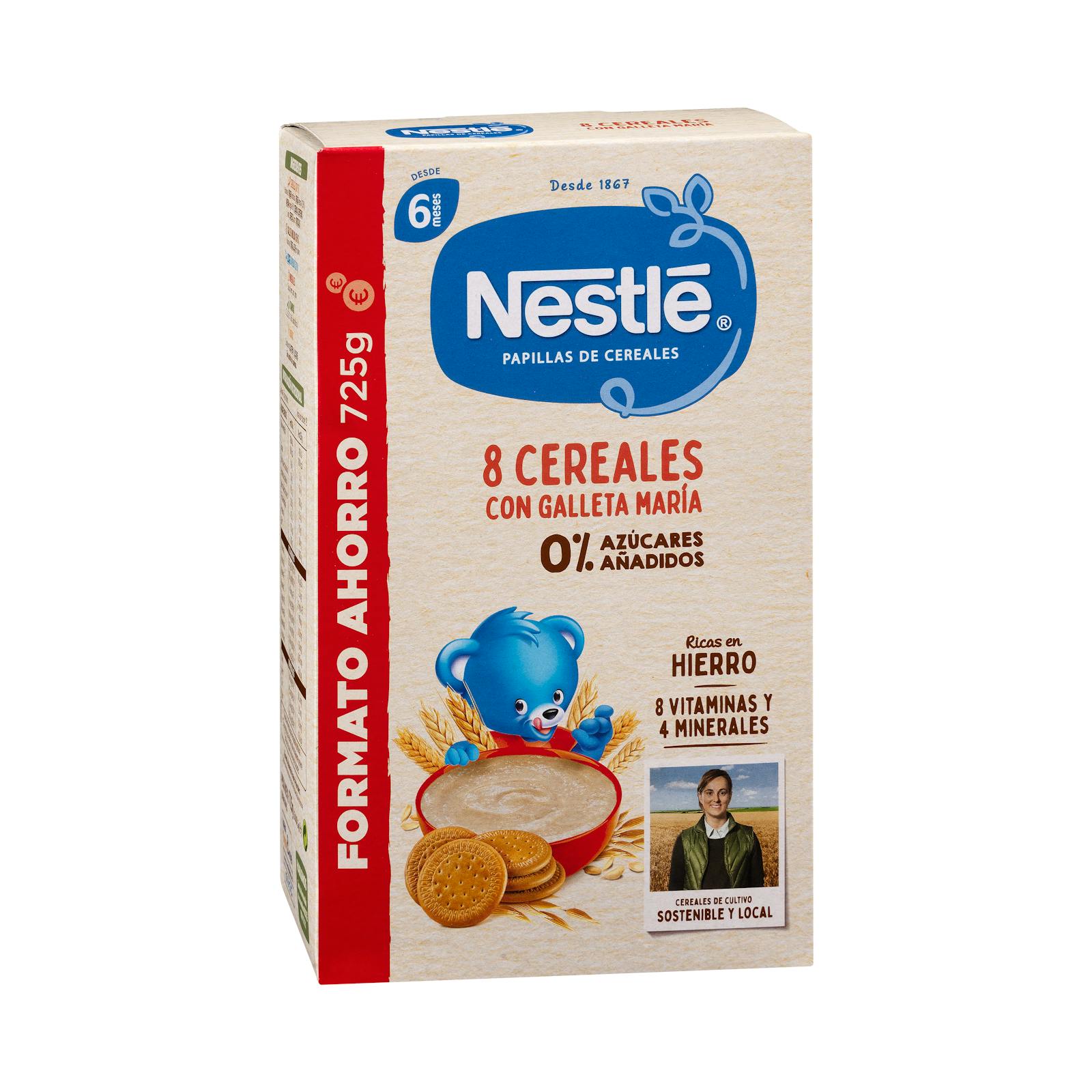 Bouillie aux 8 céréales avec biscuit Nestlé Maria +6 mois