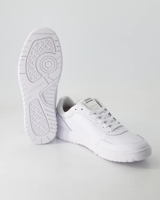 Tommy Hilfiger TH BASKET CORE LTH PINPERF Sneaker in Weiß