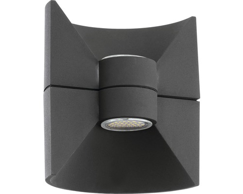 LED buitenwandlamp 2x2,5W 2x180 lm 3000 KH 17,5 cm antraciet