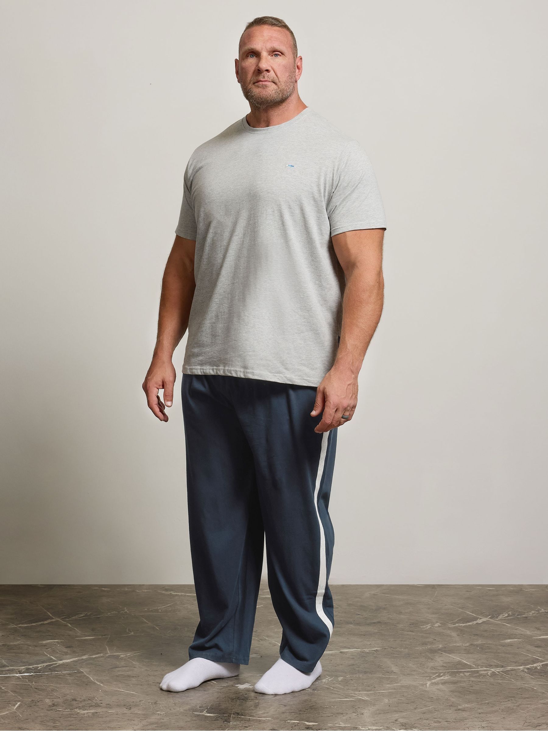 Blauw - BadRhino Big & Tall Jersey Lounge Joggingbroeken