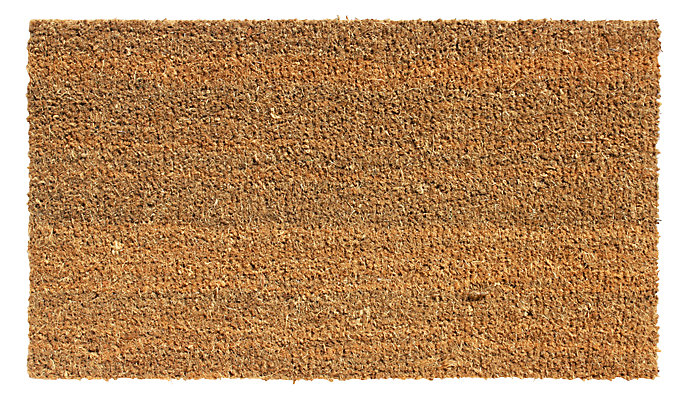 Tapis d'entrée en fibre de coco classique écru blanc L.60 x l.40 x ep.1,5 cm
