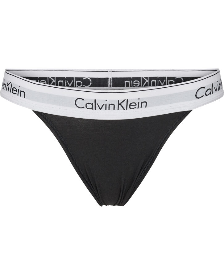 Calvin Klein High leg tanga panties Sort