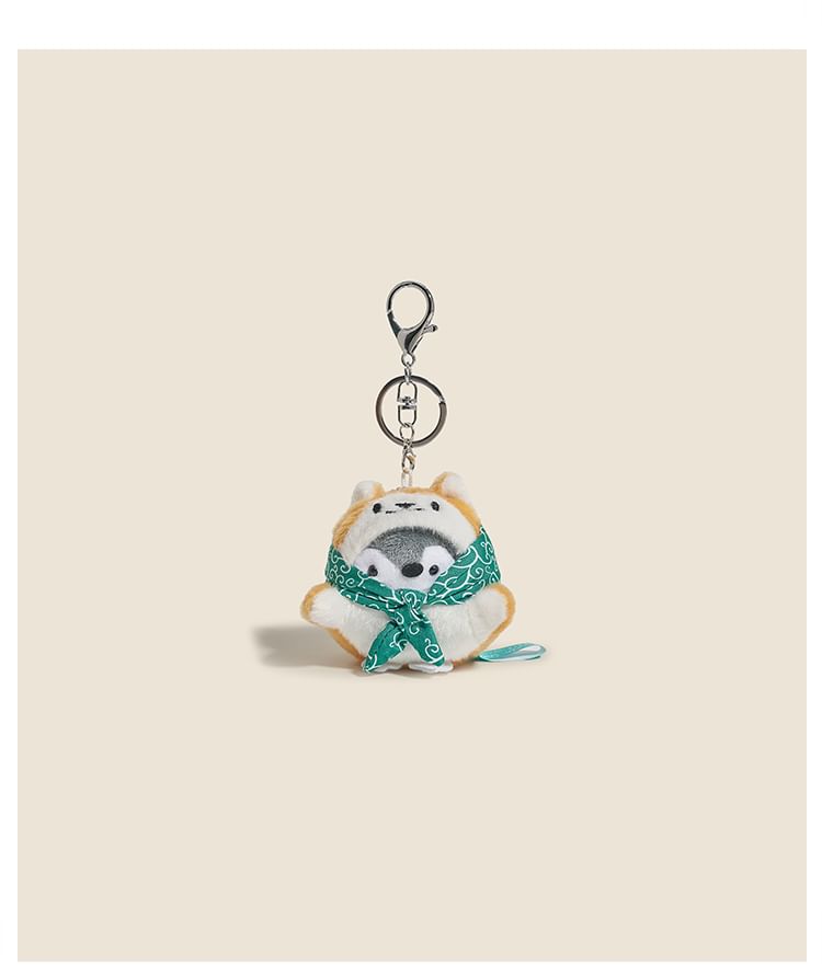 Jun's Journal - Sleutelhanger met pinguïn-pluche tashanger (verschillende ontwerpen)