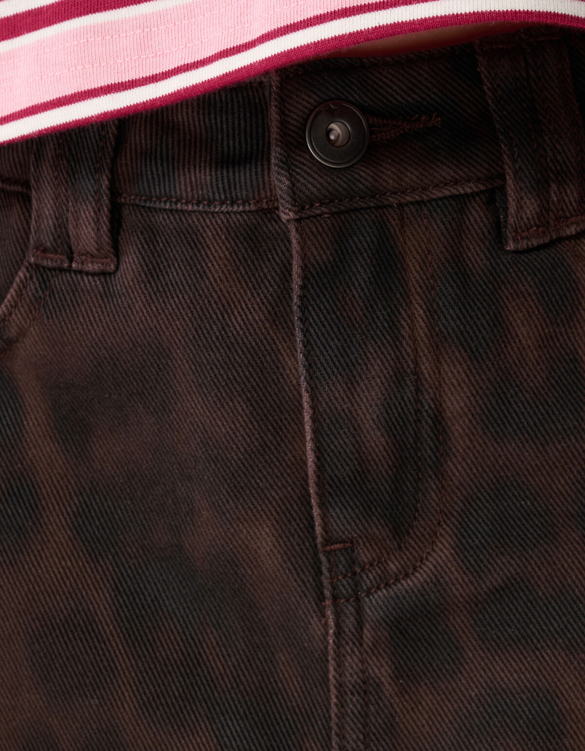Twill Leopard Print Rok Bruin