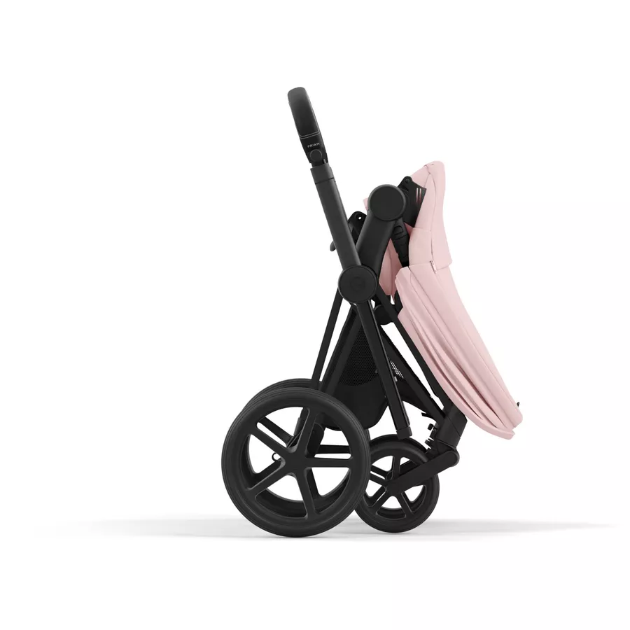 cybex PLATINUM Kombikinderwagen New Priam Priam Matt Black Peach Pink