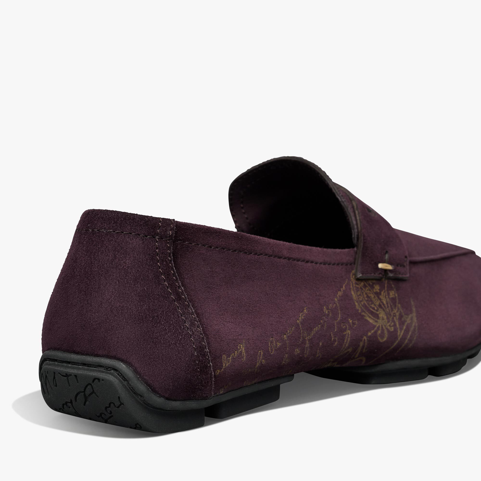 Mocassin Lorenzo Drive En Cuir Camoscio Scritto