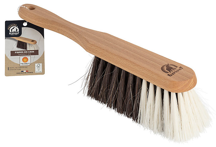 Balayette crin et bois Elephant l.60 mm
