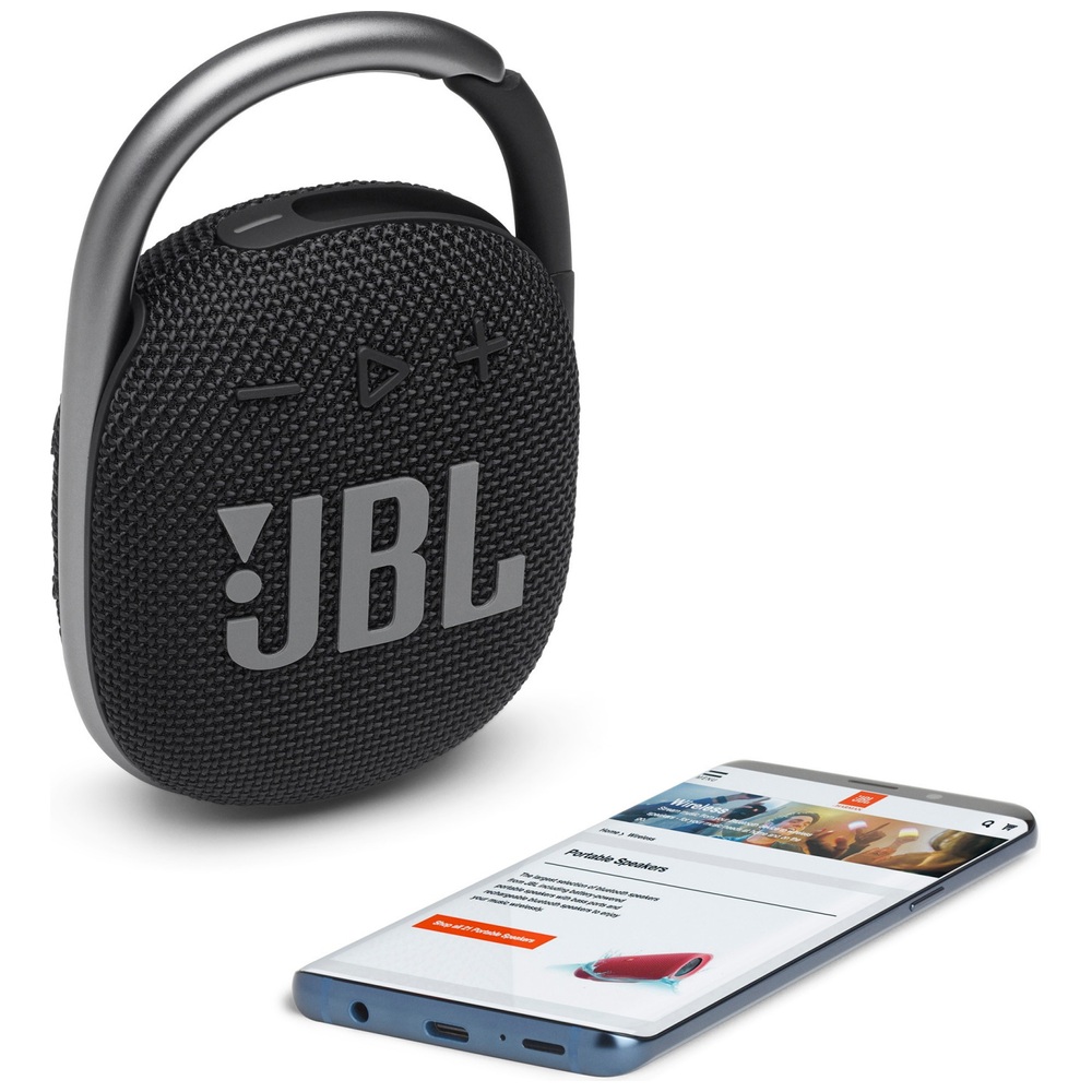 JBL Clip 4 Click & Play Bluetooth-Lautsprecher, Schwarz