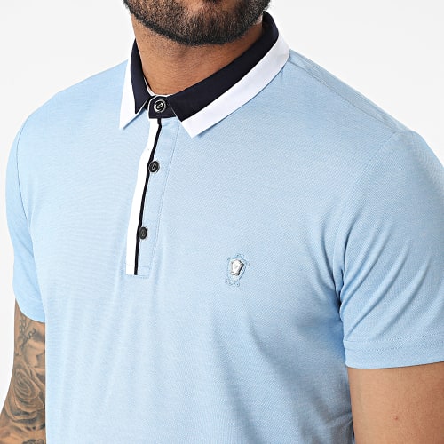 Polo Manches Courtes 570 Bleu Clair Chiné
