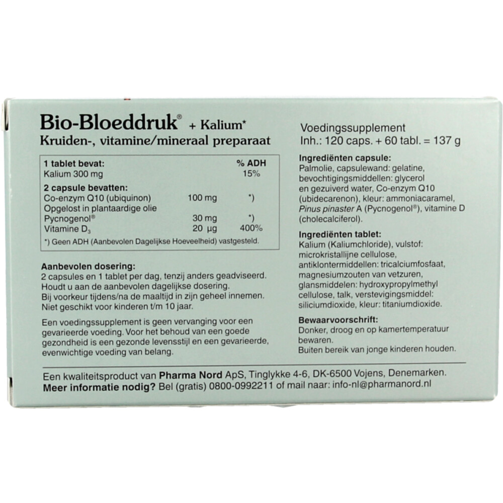 Pharma Nord Bio-Bloeddruk + Kalium 180 stuks