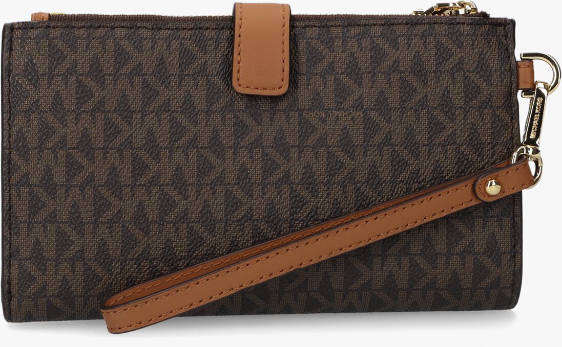 MICHAEL KORS bruine michael kors portemonnee dblzp wristlet