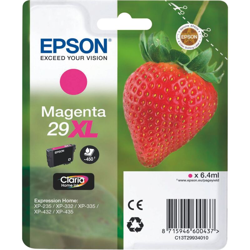 Epson 29XL cartouches couleurs séparées haute capacité pour imprimante jet d'encre