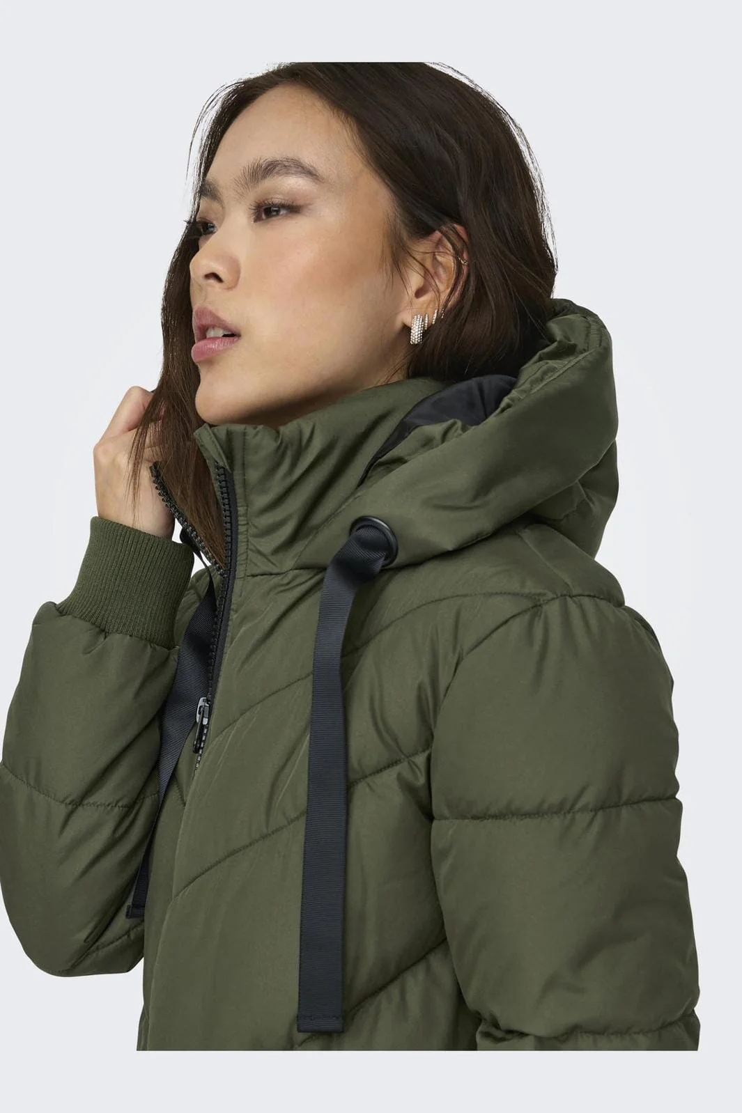 JDY JDYskylar Padded Hood Jacket 3802351 forest night black