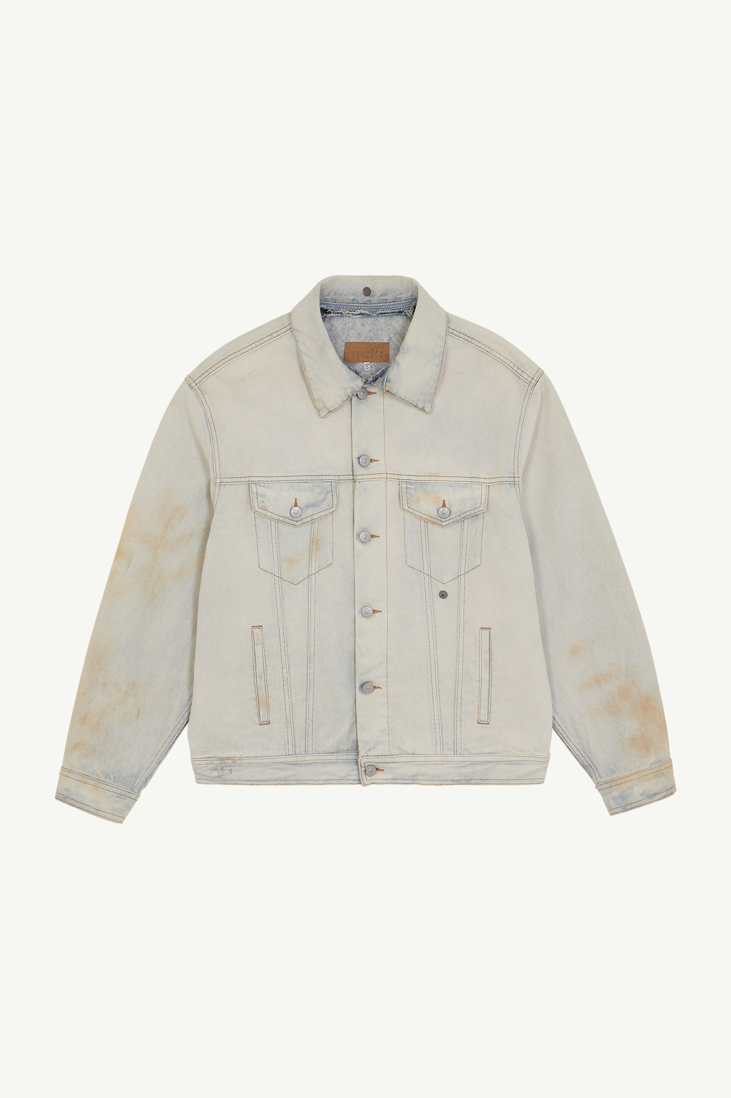Veste en denim effet usé