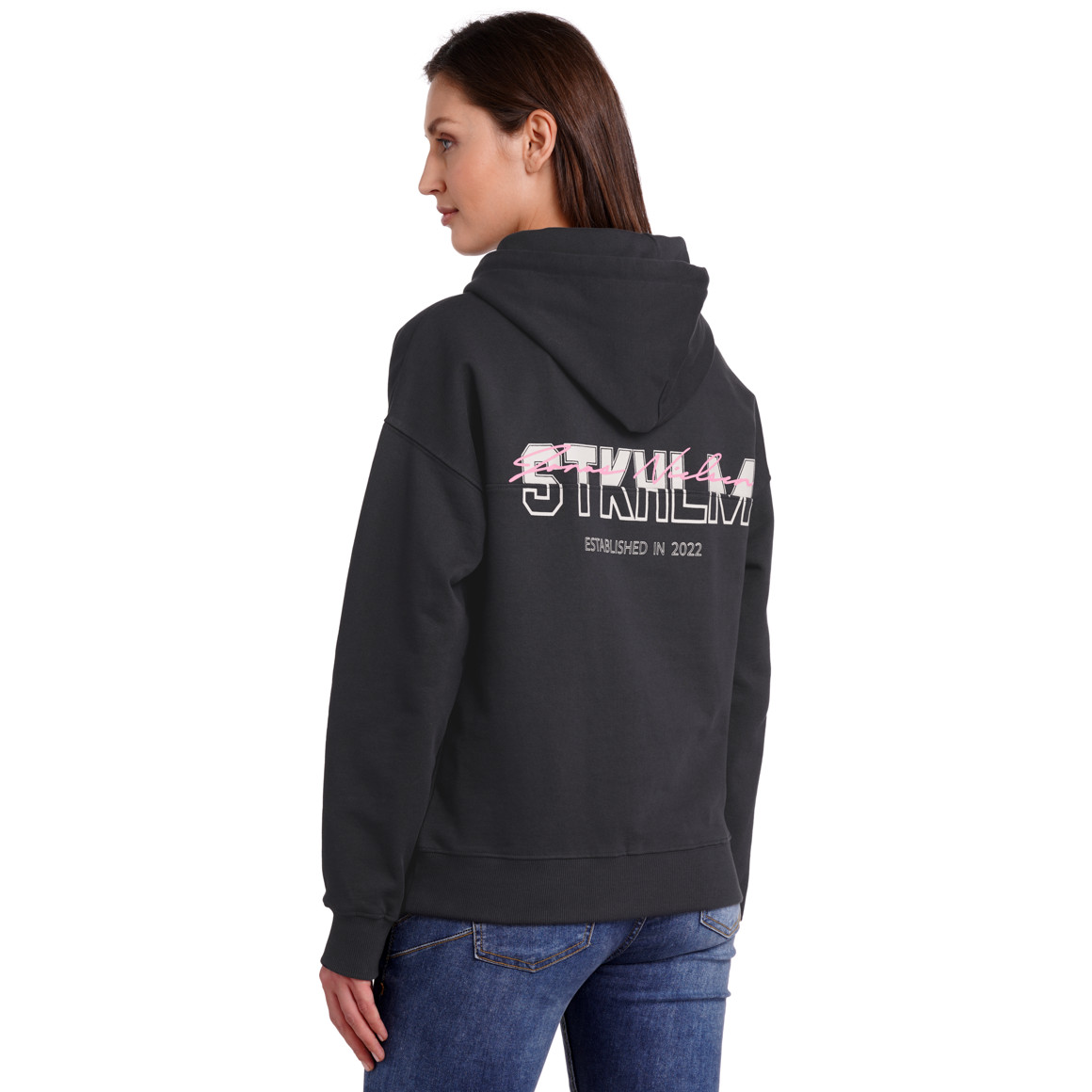 Jonas Nielsen Damen Hoodie mit Logo-Stickerei dunkelblau