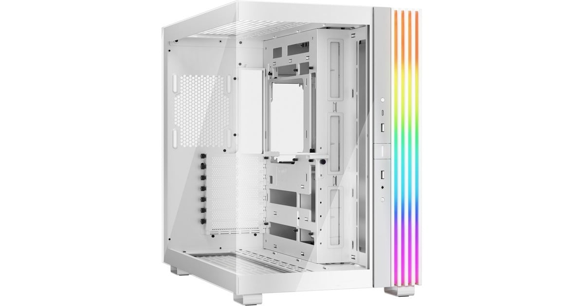 be quiet!Light Base 600 DX midi tower behuizing  (Wit | 2x USB-A | 1x USB-C | RGB | Tempered Glass)