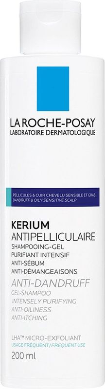 La Roche-Posay - Kerium Gel Shampoo - Anti Dandruff - 200ml - Voor Gevoelige Hoofdhuid
