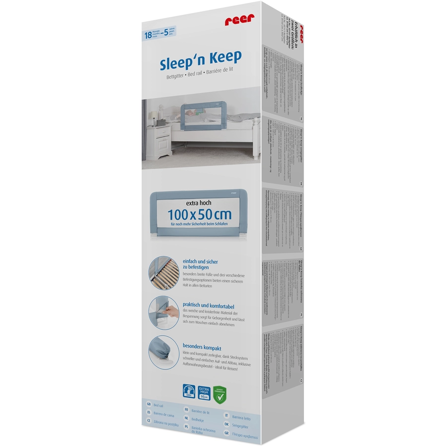 reer Bettgitter Sleep'n Keep 100 cm,  blau  grau