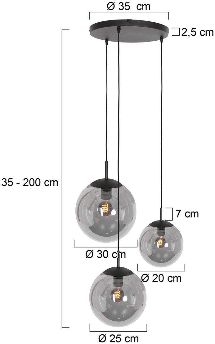 Hanglamp 3123ZW Bollique ⌀40  cm