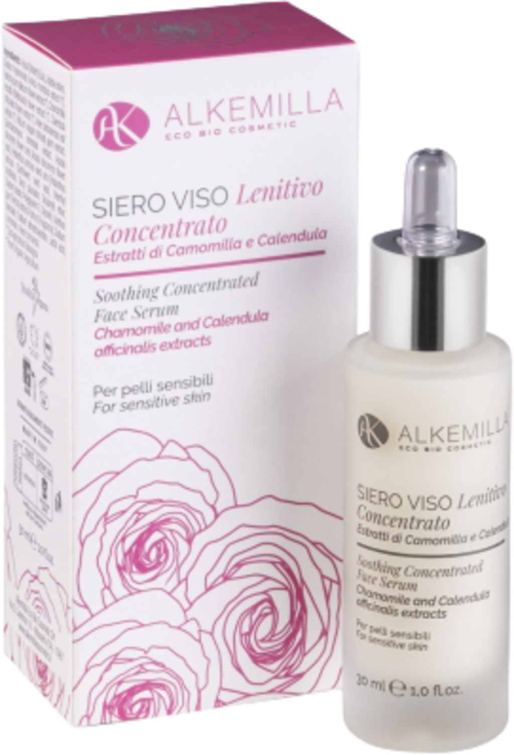 Alkemilla Eco Bio Cosmetic  Beruhigendes Gesichtsserum Konzentrat, 30 ml