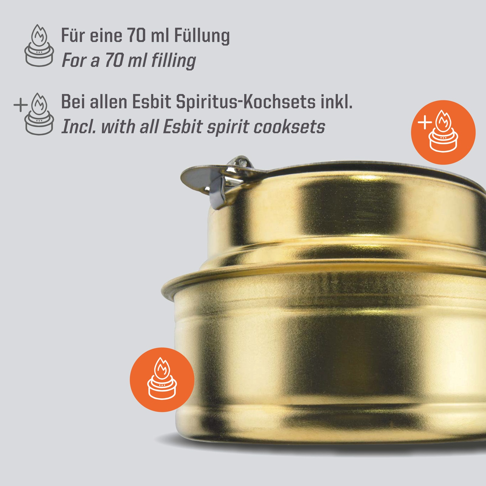 ESBIT Spiritusbrenner Messing Alkoholbrenner Campingkocher Trekking Outdoor