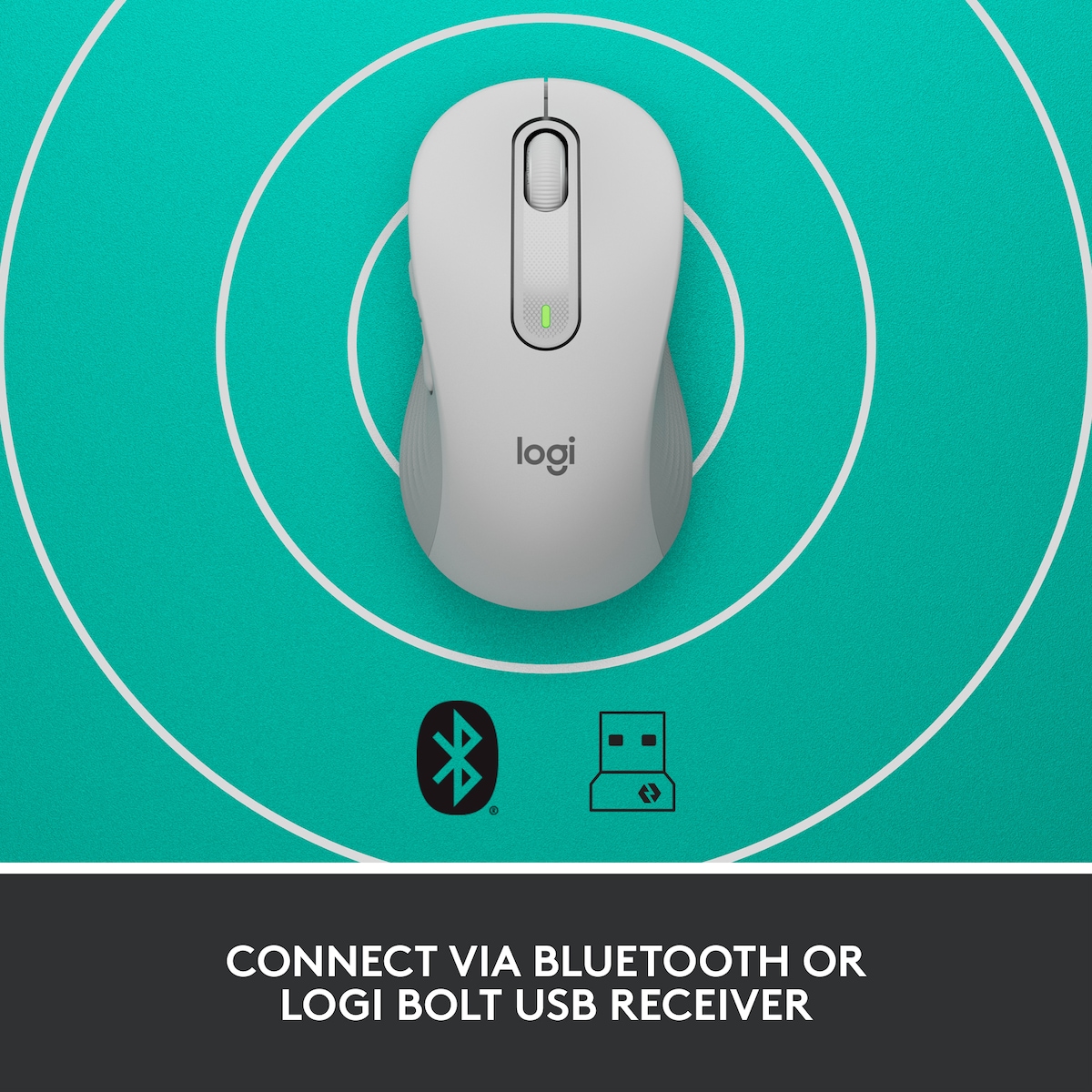 Logitech Signature M650 Wireless Mouse (hvit)