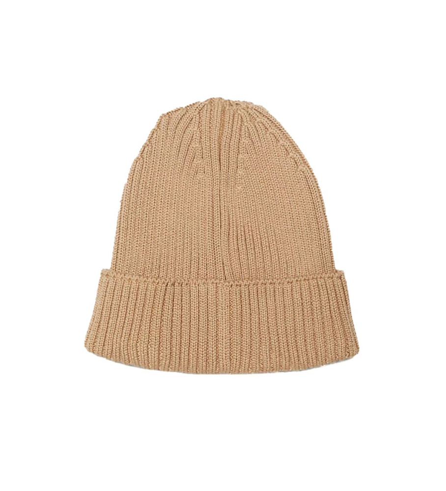 Gorro Tommy Jeans bege com logo em malha elástica