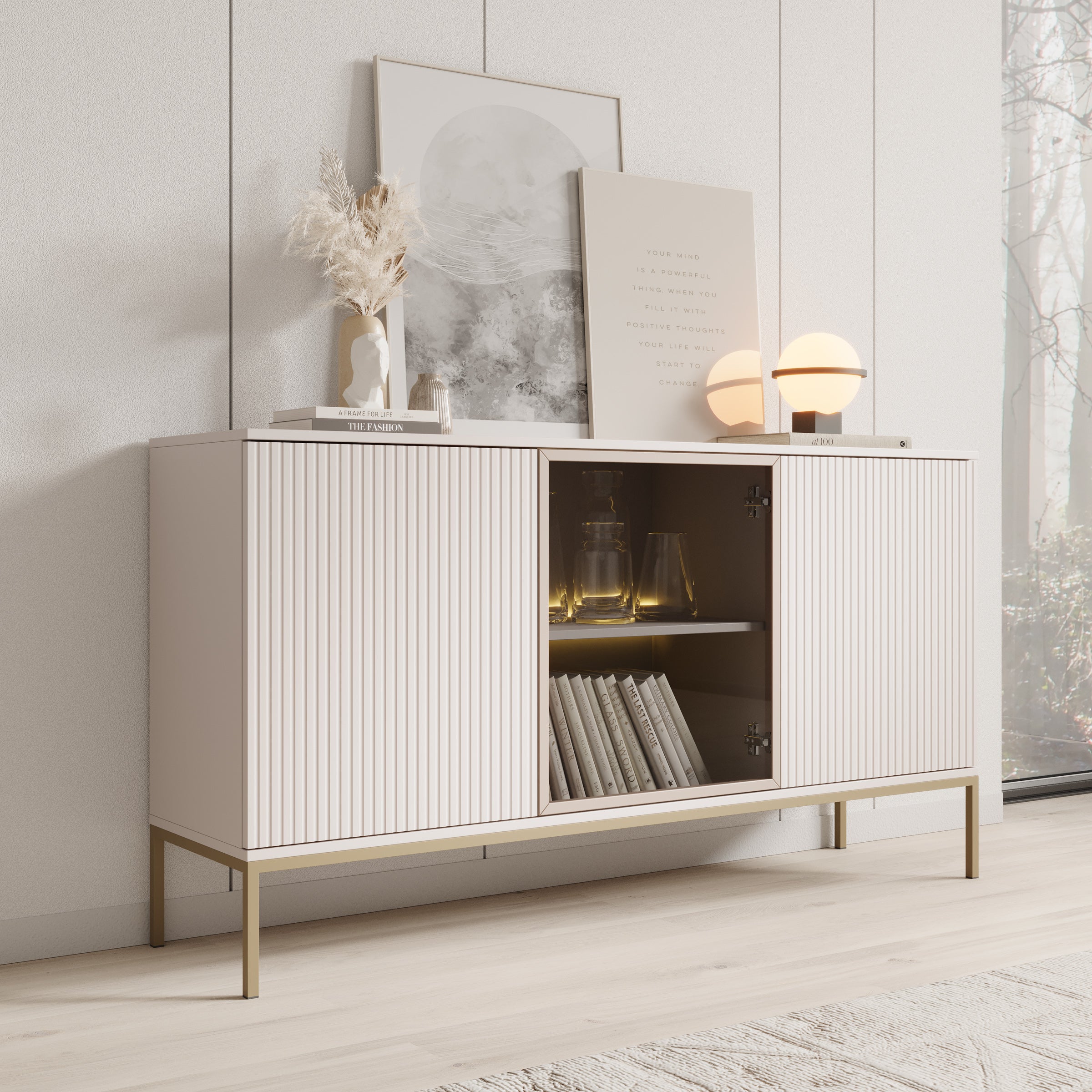 Legend - Dressoir - Beige - 153x39x83 cm
