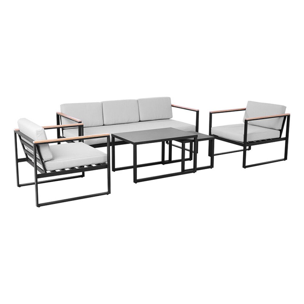 SOFAGRUPPE SENSUM HASSELUDDEN TEAK SVART