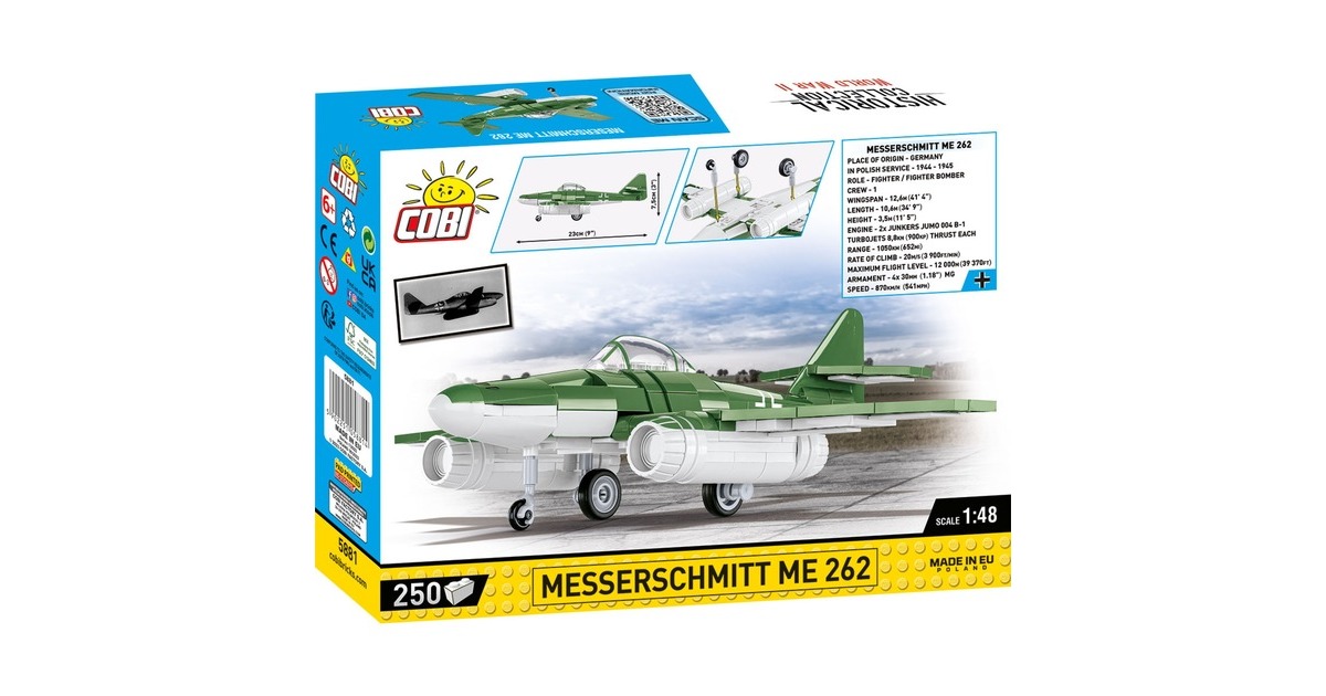 COBIHistorical Collection - Messerschmitt Me262 Constructiespeelgoed  (Schaal 1:48)