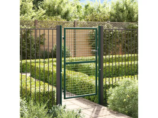 Portail de cl?ture acier 100x150 cm vert