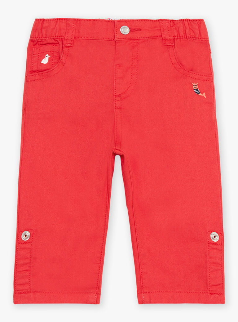 Pantalon en tubique rouge