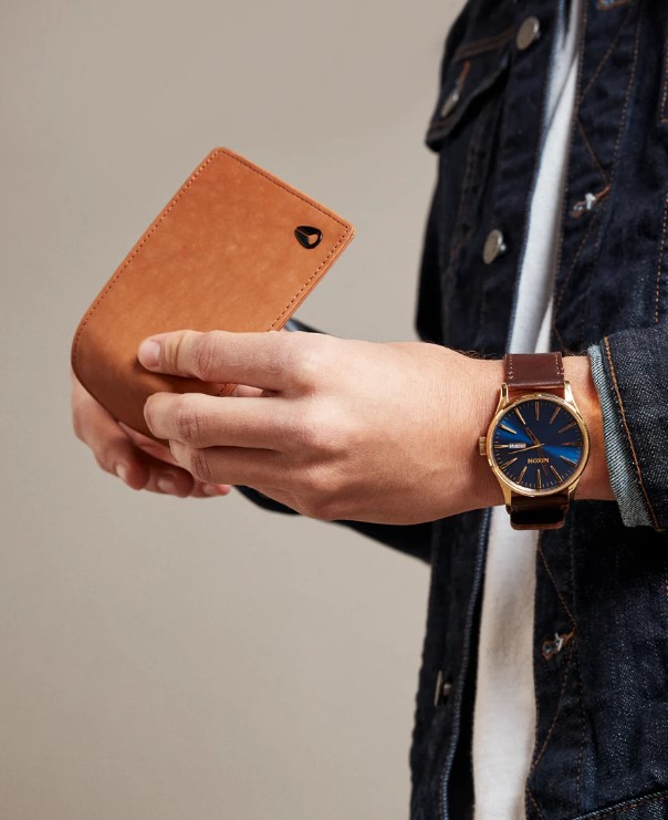 Nixon Pass Leather Coin Wallet Black