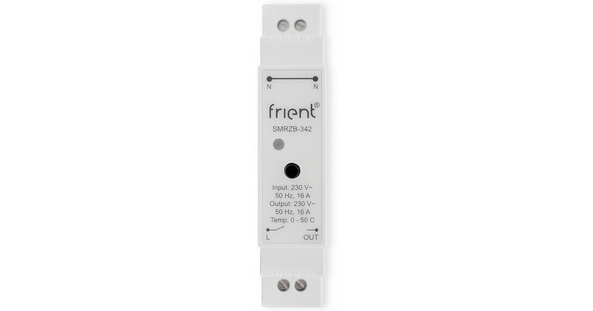 FrientSmart DIN Relay relais  (Lichtgrijs, Zigbee)