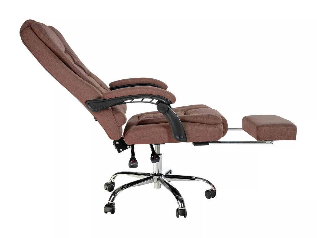 Chaise de bureau - Tissu - Marron - Oxygen