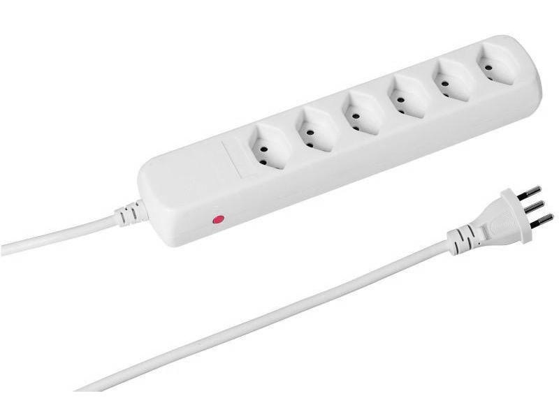 STEFFEN Steckdosenleiste POWER EASY 6x T13 Steckdosenleiste, Weiss