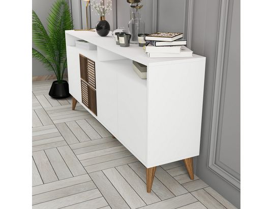 CONCEPT1 - Bahut Milan 160 blanc 160 x 35 x 78cm