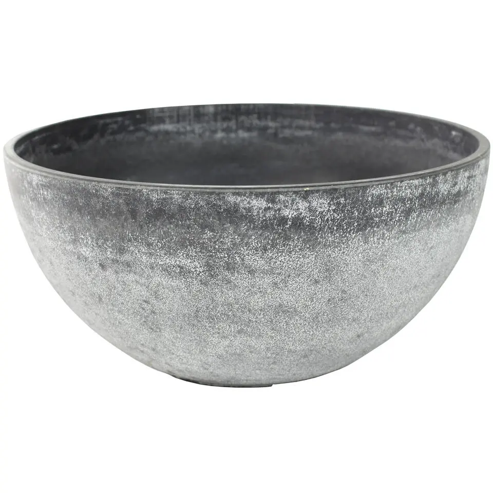 Ter Steege Bloempot schaal - kunststof - grijs - D55xH23 cm
